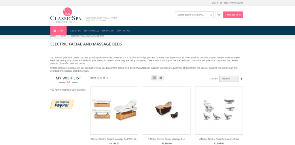 Classic Spa Collection Supplier