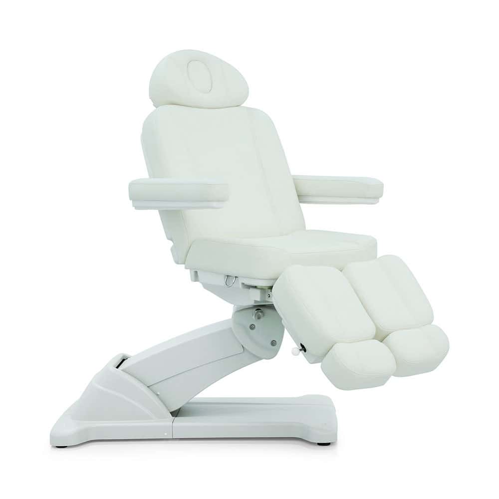 Педикюрное кресло поворотное M6008C-1 с 3 моторами в белом цвете -1