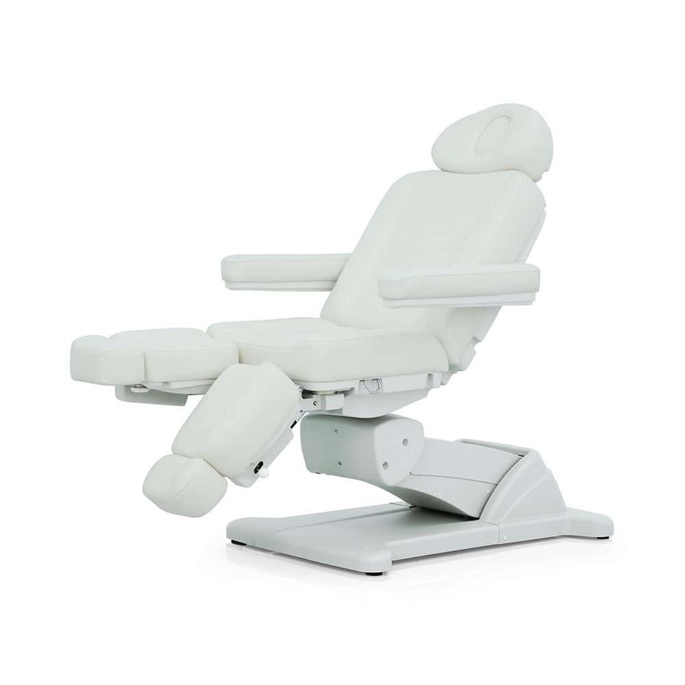 Педикюрное кресло поворотное M6008C-1 с 3 моторами в белом цвете -7