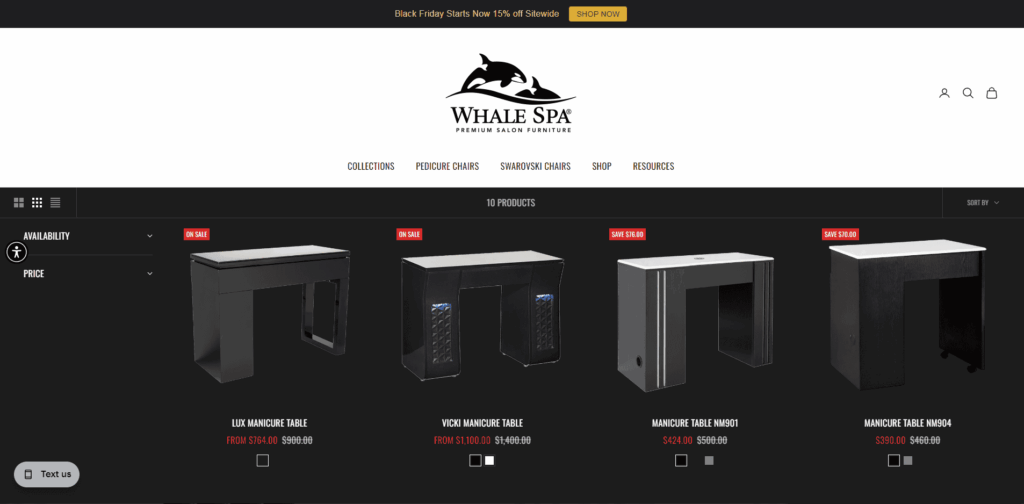 маникюрные столы Whale Spa