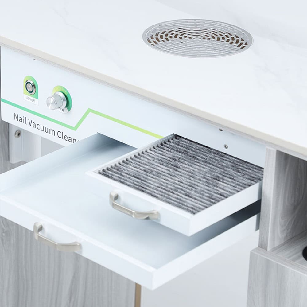 N186M Профессиональный маникюрный стол с встроенной вытяжкой для салонов красоты -9